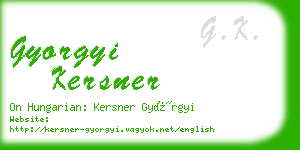 gyorgyi kersner business card